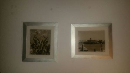Beach themed framed art.