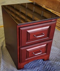 Nightstand  w/ marble top. 2 drawers