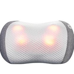 New! Back Neck Massager with Heat, Shiatsu Deep Kneading Massage Pillow for Pain Relief