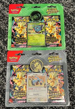 Pokémon Mega Evolution Ascended Heroes 2 Pack Blisters Erika and Larry New/Sealed