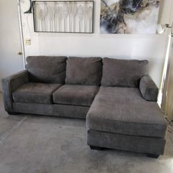 Free Delivery dark Gray L Shapes Couch
