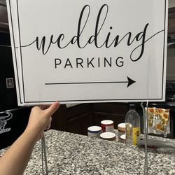 Wedding Parking Signs