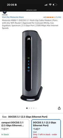 Motorola MB8611 2.5GB modem