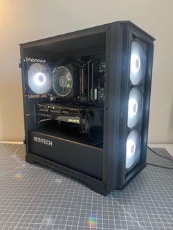 Black RGB Gaming PC - Gigabyte RTX 3070 / Ryzen 5 5500 / 16GB RAM / 250gb NVME SSD /  1tb HDD / Windows 11