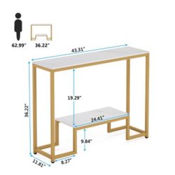 Modern White Console Table