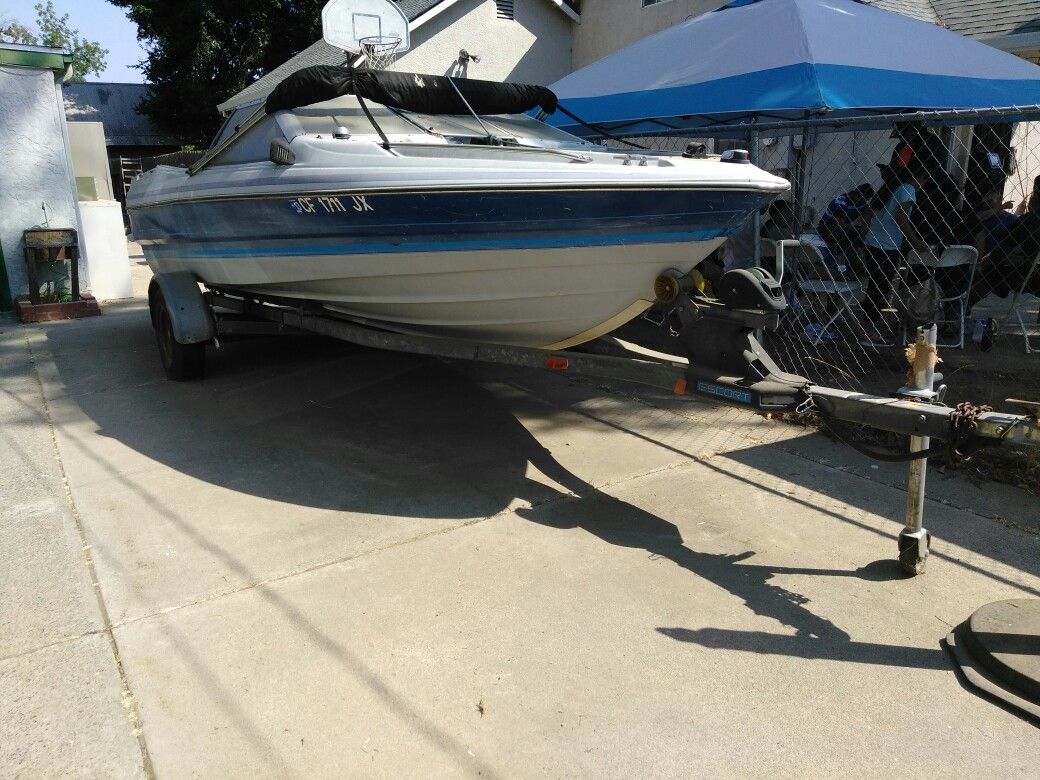 1989 Bayliner 19' with Force 125 CFI outboard motor and Escort trailer, for sale or trade for?