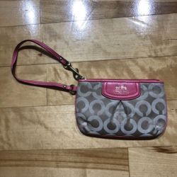 Authentic Coach Pink Wristlet 