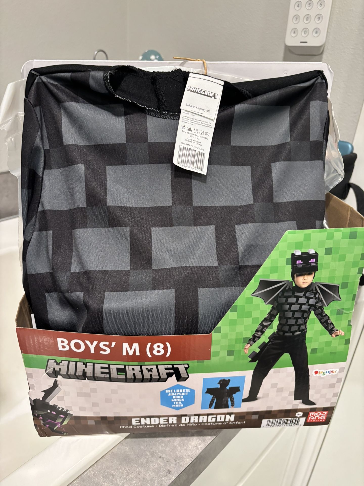Minecraft Costume, Ender, Dragon Boys Size 8 Brand New