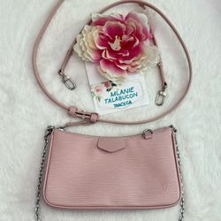 Louis Vuitton Easy Pouch On Strap Epi Pink Rose Ballerine