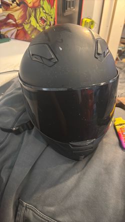 Black Full-Face Motorcycle Helmet