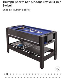 Triumph sports 54” Billiards 🎱 8 ball air hockey table tennis and that one soccer game all in one
