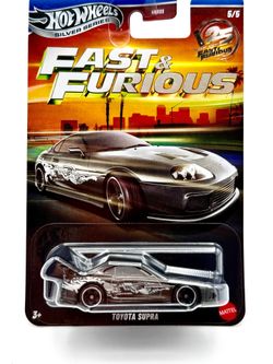 Hot Wheels Silver Series 1:64 Scale Fast & Furious  - Toyota Supra