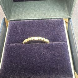 Dot Dash Diamond Ring 14kt Gold With 1/4 Ct Tw Size 6