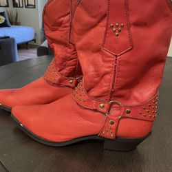  Wrangler Leather Cowboy Boots 