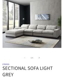 Sectional Grey Sofa 
