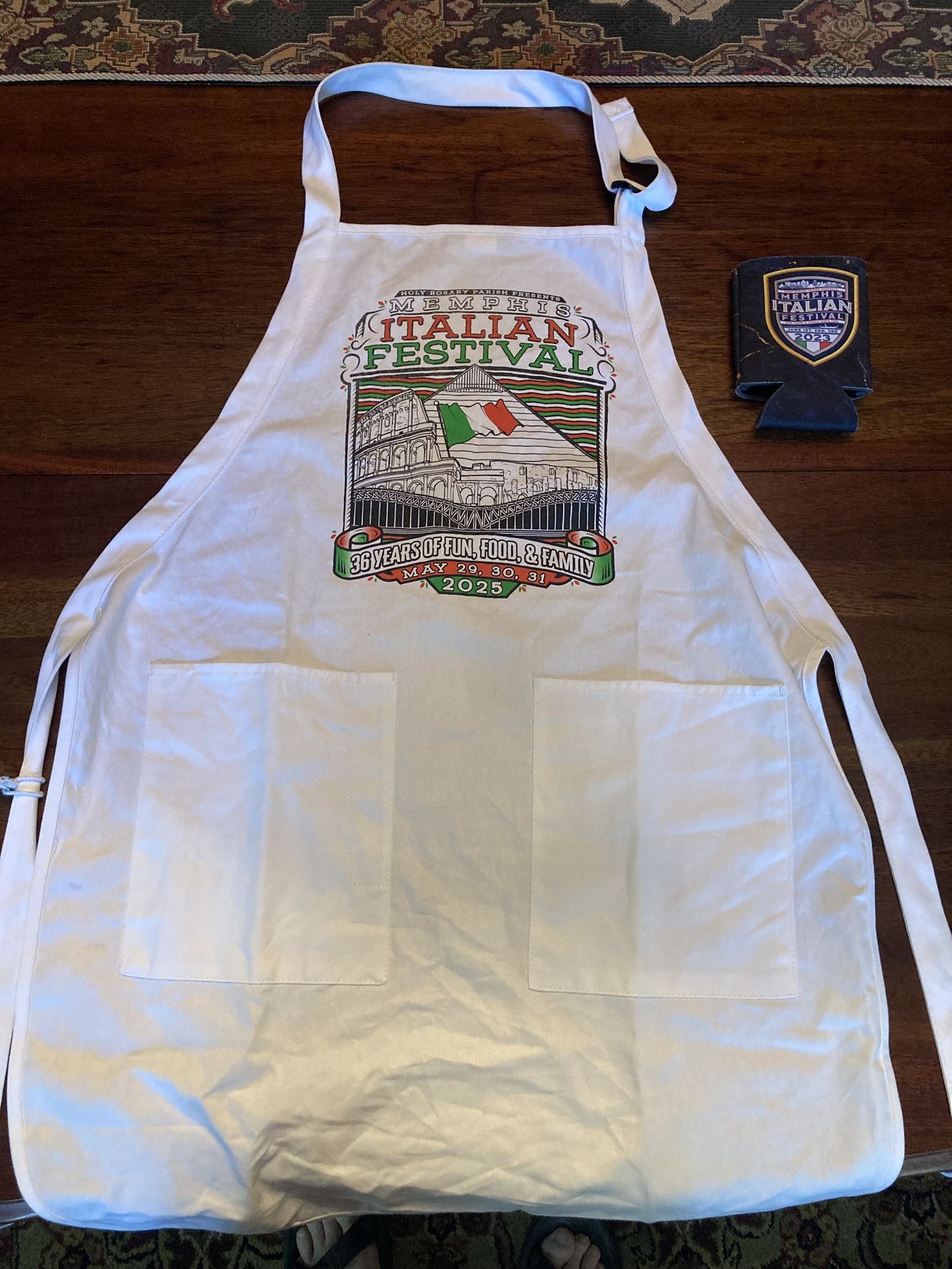 Italian Festival Cooking Apron & Koozie