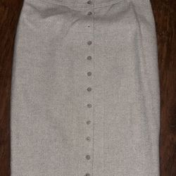 Black Label Ralph Lauren Wool and Silk 14 buttons  Skirt Women's  size 10