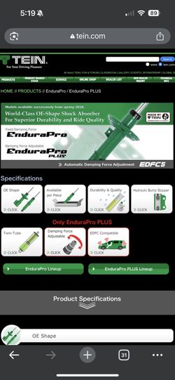 F/S TEIN Enduro plus/ HR Sport springs Accord 13-17