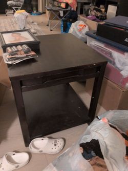 Wood side table