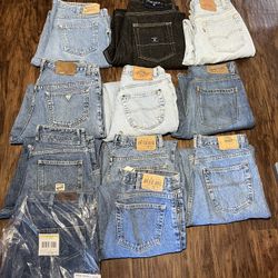 11 Pairs Vintage Mens 90’s 2000’s Jeans 
