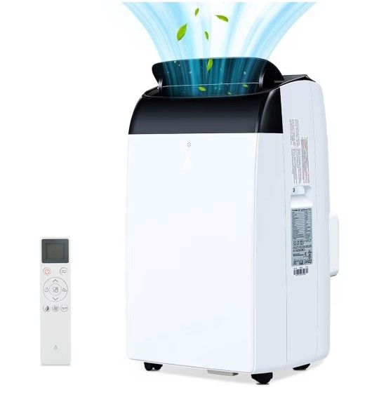 12000 BTU Portable Air Conditioner, with Remote Control, 3-in-1 Free Standing Cooling AC Unit with Fan & Dehumidifier, Cools Room up to 550 sq.ft