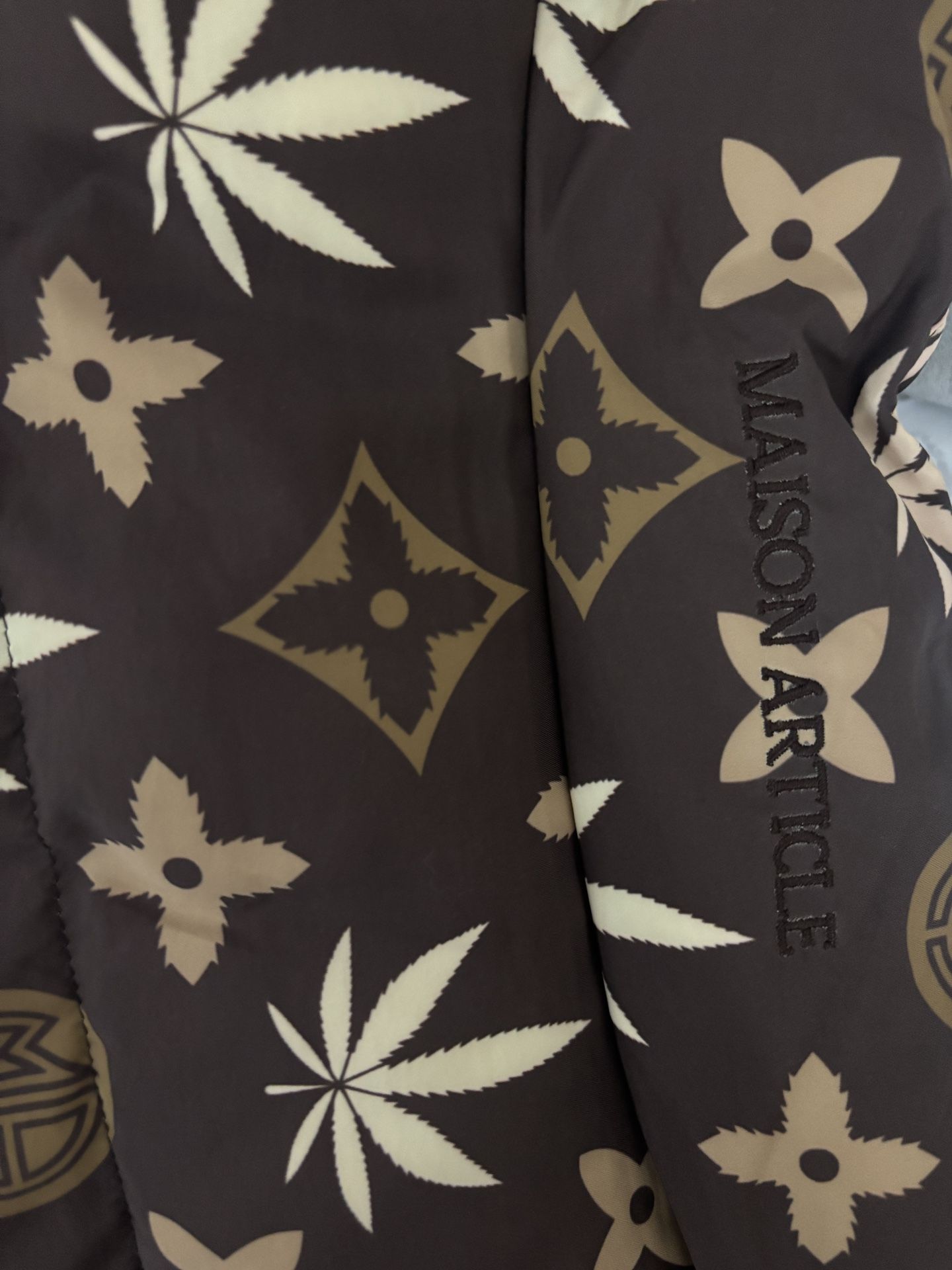 brown weed leaf puffer jacket,All Products : American Fashion Style Bags On Sale
