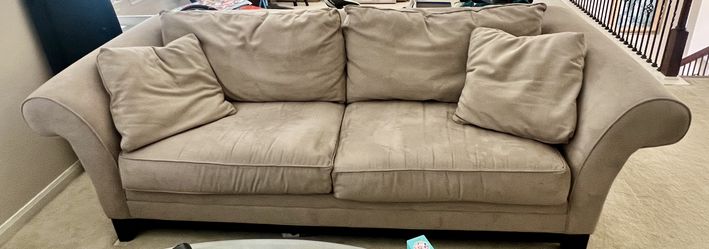 Suede Beige Couch