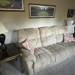 Couch, 2 End Tables, 2 Lamps