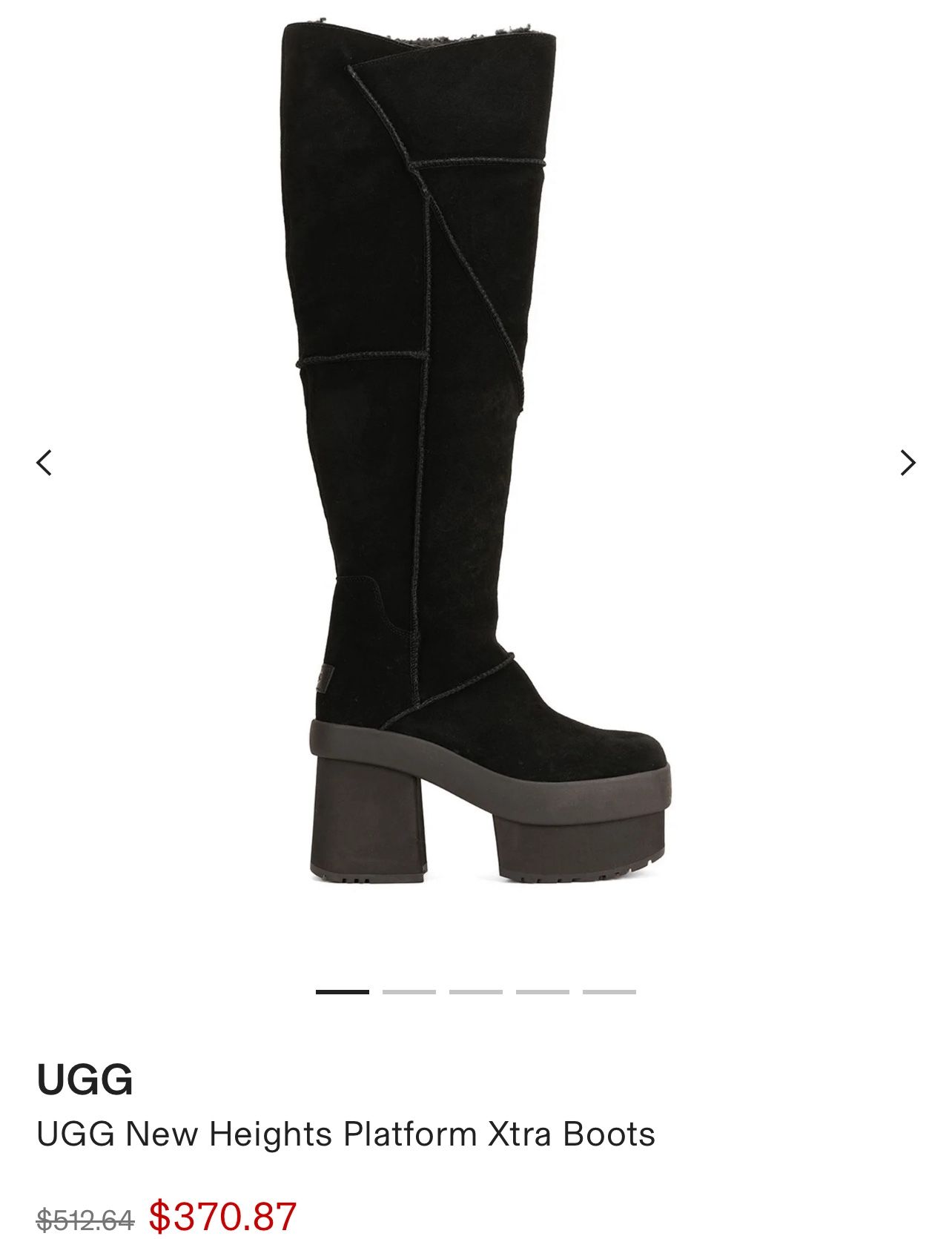 Ugg black platform Knee High Boots 8