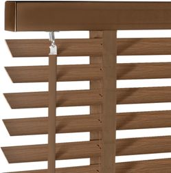 Cordless Wood Blinds 21.5"W x 36"H Walnut - 2" Slat