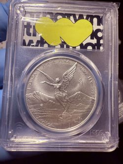 1 Oz Mexico Plata Pura LIBERTAD Graded