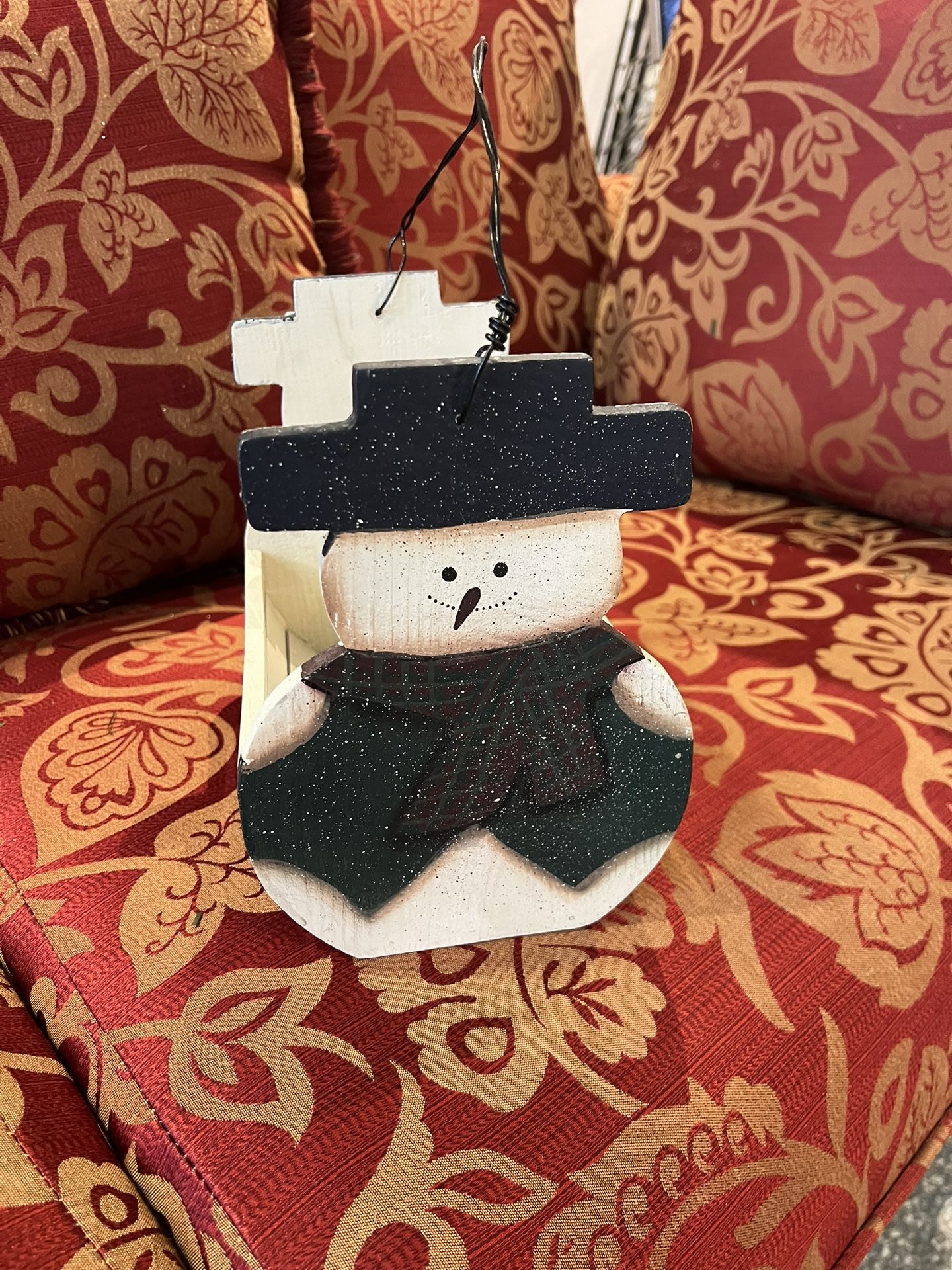 Vintage Snowman Basket