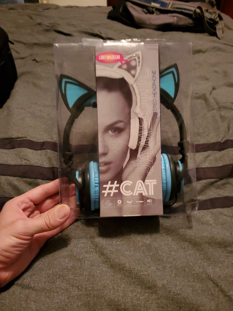 LED light Up Cat Ear Headphones
