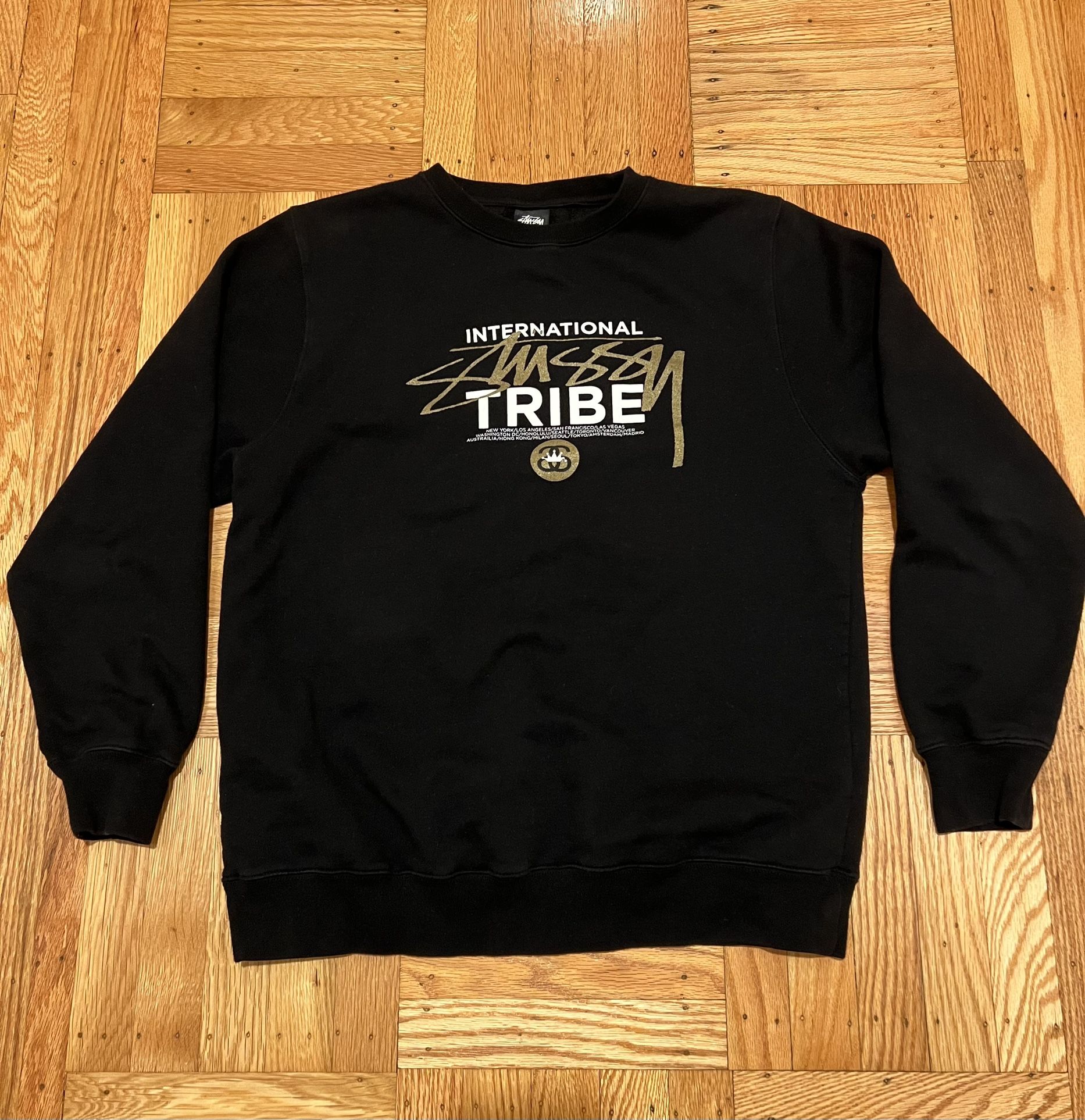 Stussy International Tribe Black Crewneck Sz. L