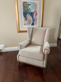 Cream Wingback Chair