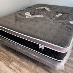 Queen Size Oasis Thermal Comfort Europillowtop MatresandBoxspring 