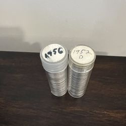 Silver Roosevelt Dimes 100 Dimes - 1956 And 1952 D