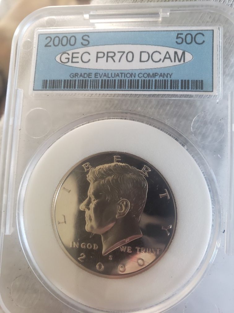 Kennedy 1/2 dollar 2000s silver graded