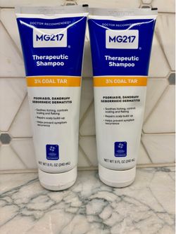 New MG217 Therapeutic Shampoo. Shampoo has 3% coal tar. It is for psoriasis, dandruff, or seborrheic dermatitis