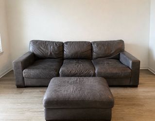 Restoration Hardware STYLE Couch with Ottoman