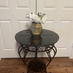 (HEAVY) Marble Top / Iron Stand 