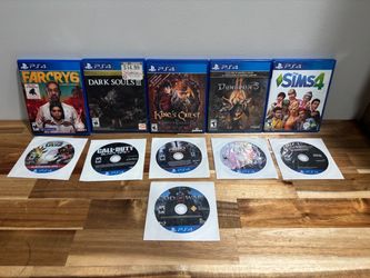 PS4 Videogame Bundle - 11 Games (Farcry, Sims, Dark Souls, God Of War, + More)