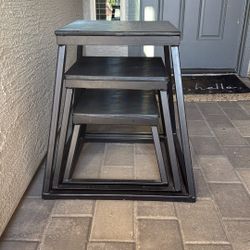 3 Different Size Box Jumps For Exercise 