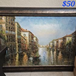 Framed Oil Painting
