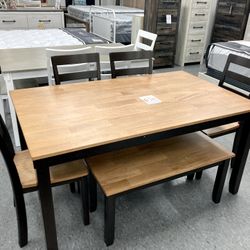 New Table / 4 Chairs / Bench