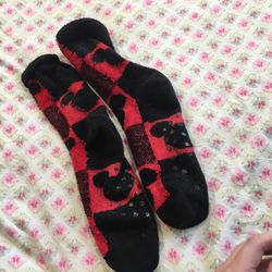 Disney Red And Black Socks