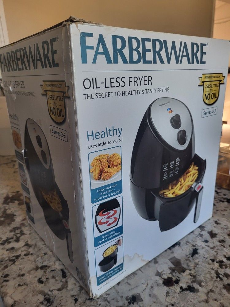 Farberware 3.2 Quart OilLess MultiFunctional Air Fryer, Black