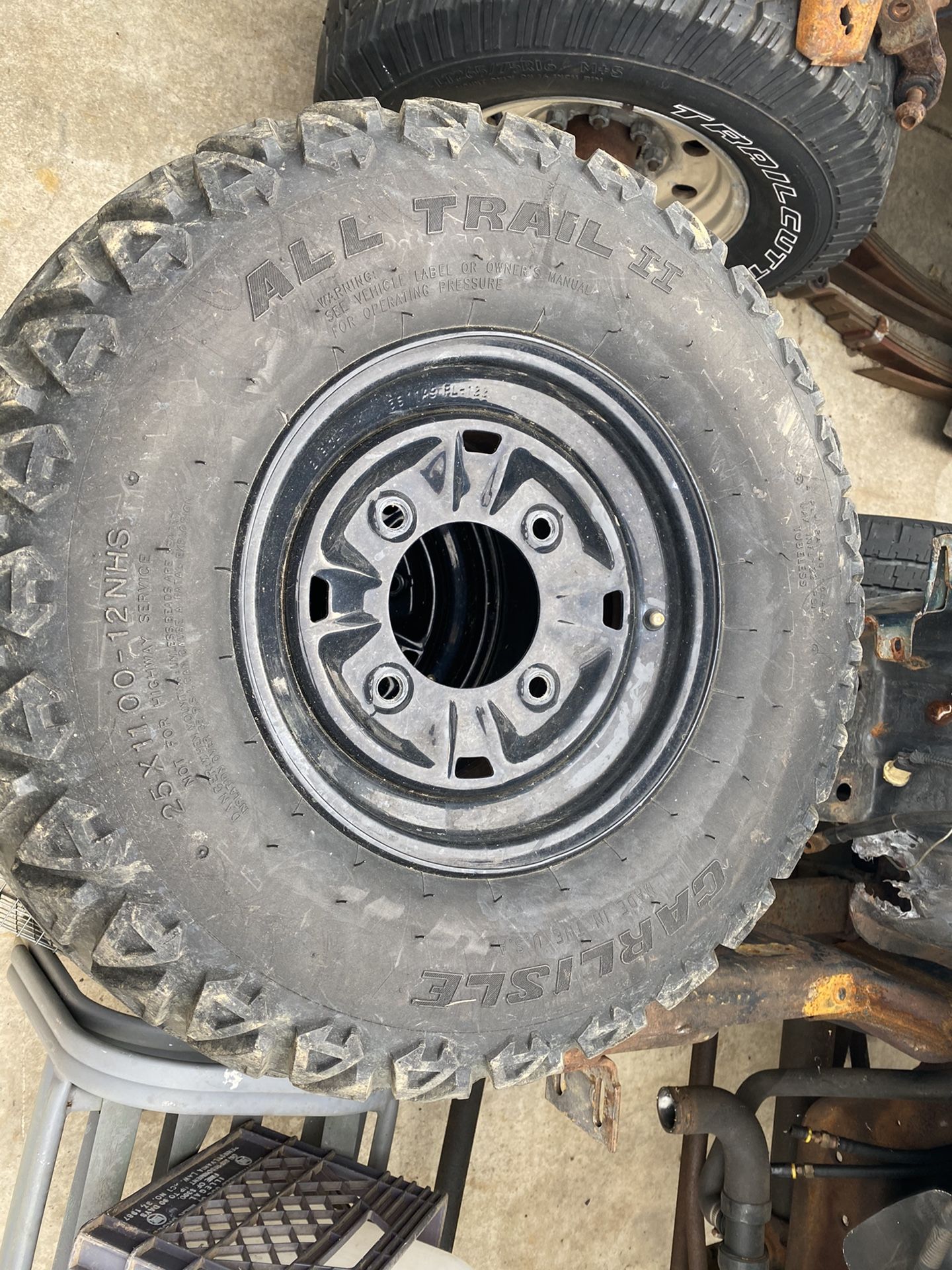 Polaris Brutus hd times and tires tires are warn three hold air and 1 doesn’t but rims are in good shape