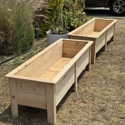 Large Cedar Raised Planter Box – 59” Long – Sturdy & Ready to Plant FREE DELIVERY