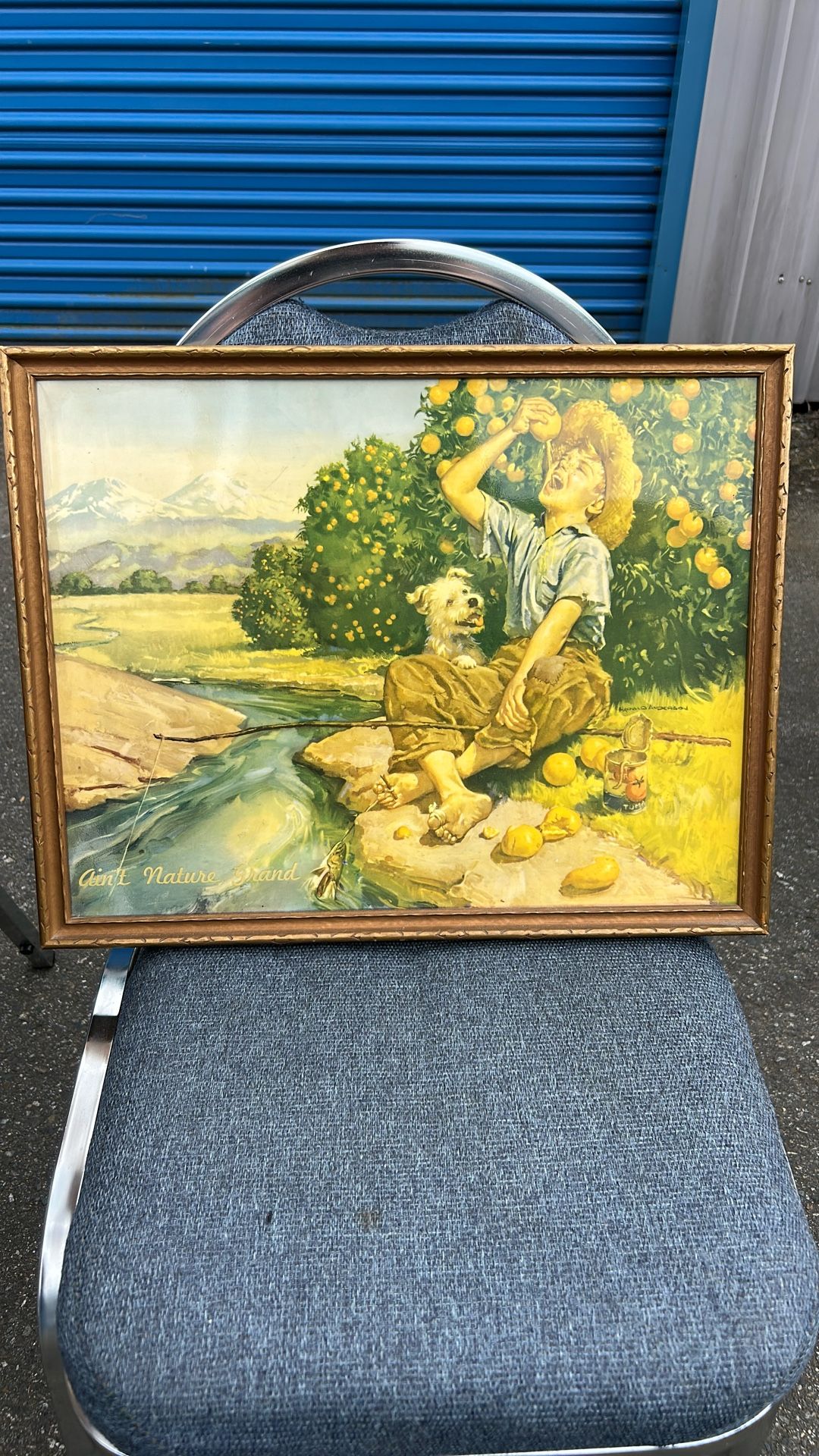 Old Painting Boy With Oranges